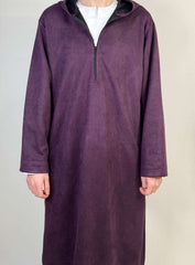 Midnight Purple Hooded Suede