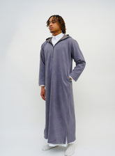 Light Grey Hooded Suede