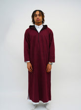 Maroon Hooded Suede