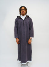 Dark Grey Hooded Suede