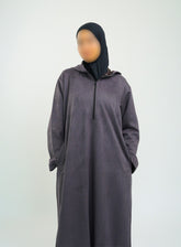 Her Dark Grey Hooded Suede