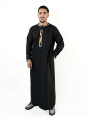 Emir Black and Gold Embroidered