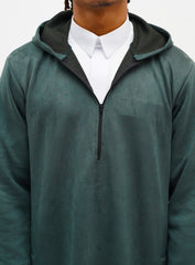 Emerald Green Hooded Suede