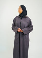 Her Dark Grey Hooded Suede