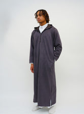 Dark Grey Hooded Suede