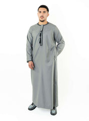 Emir Grey and Black Embroidered