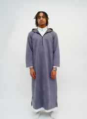 Light Grey Hooded Suede