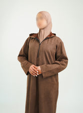 Her Brown Hooded Suede