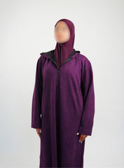 Her Midnight Purple Hooded Suede