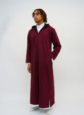 Maroon Hooded Suede