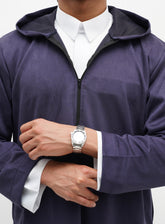 Stone Purple Hooded Suede