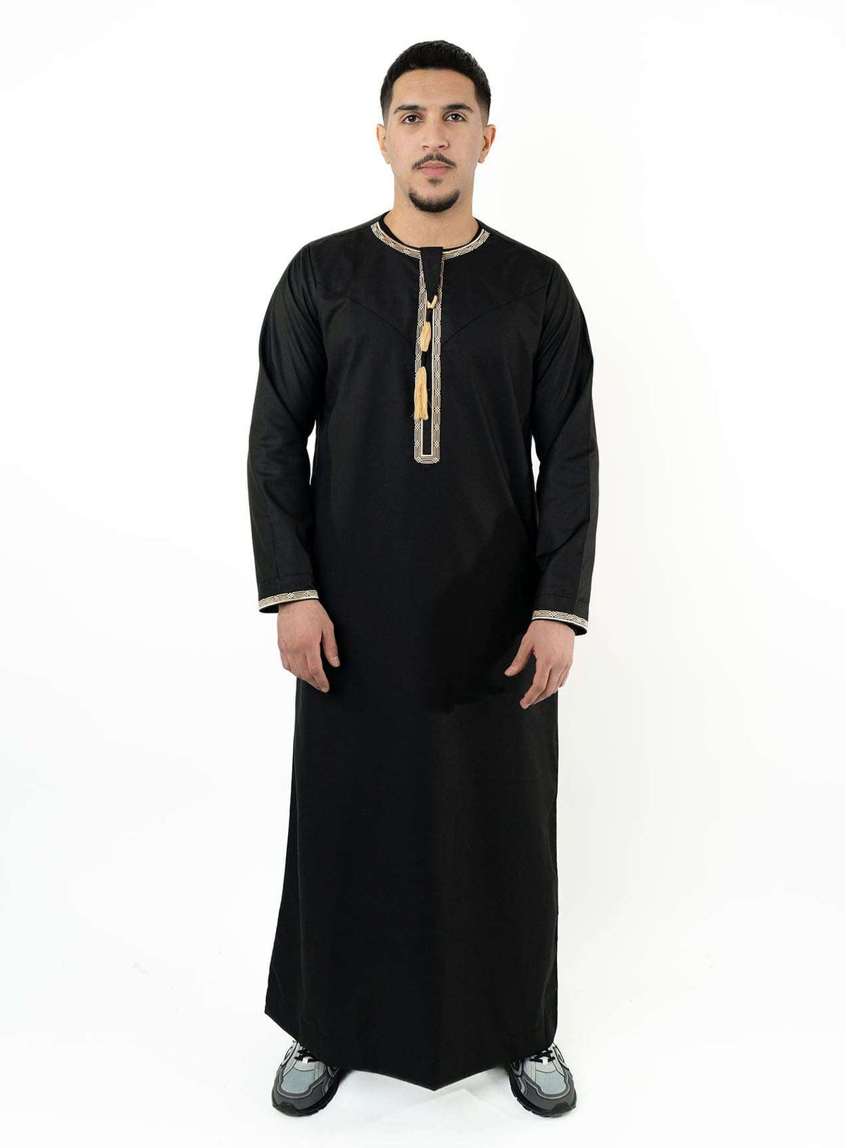 Emir Black and Gold Embroidered