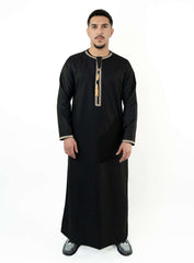 Emir Black and Gold Embroidered