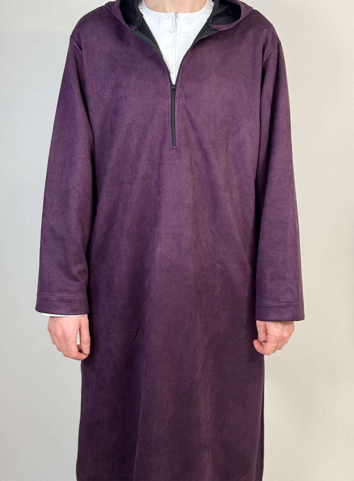 Midnight Purple Hooded Suede