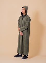 Green Hooded Suede