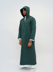 Emerald Green Hooded Suede
