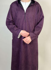 Midnight Purple Hooded Suede