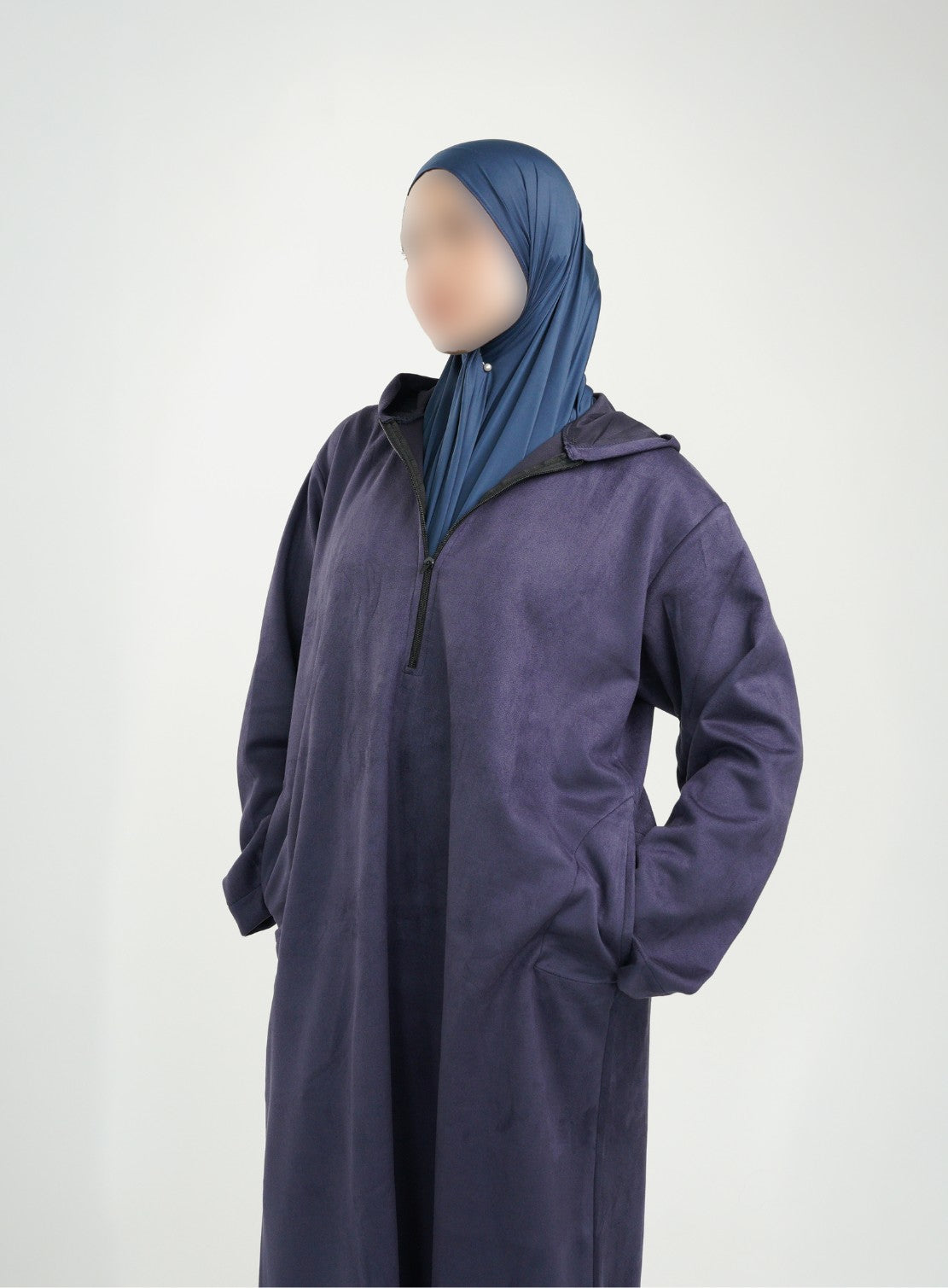 Her Stone Purple Hooded Suede