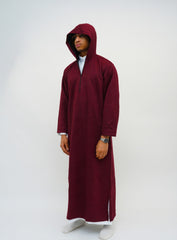 Maroon Hooded Suede
