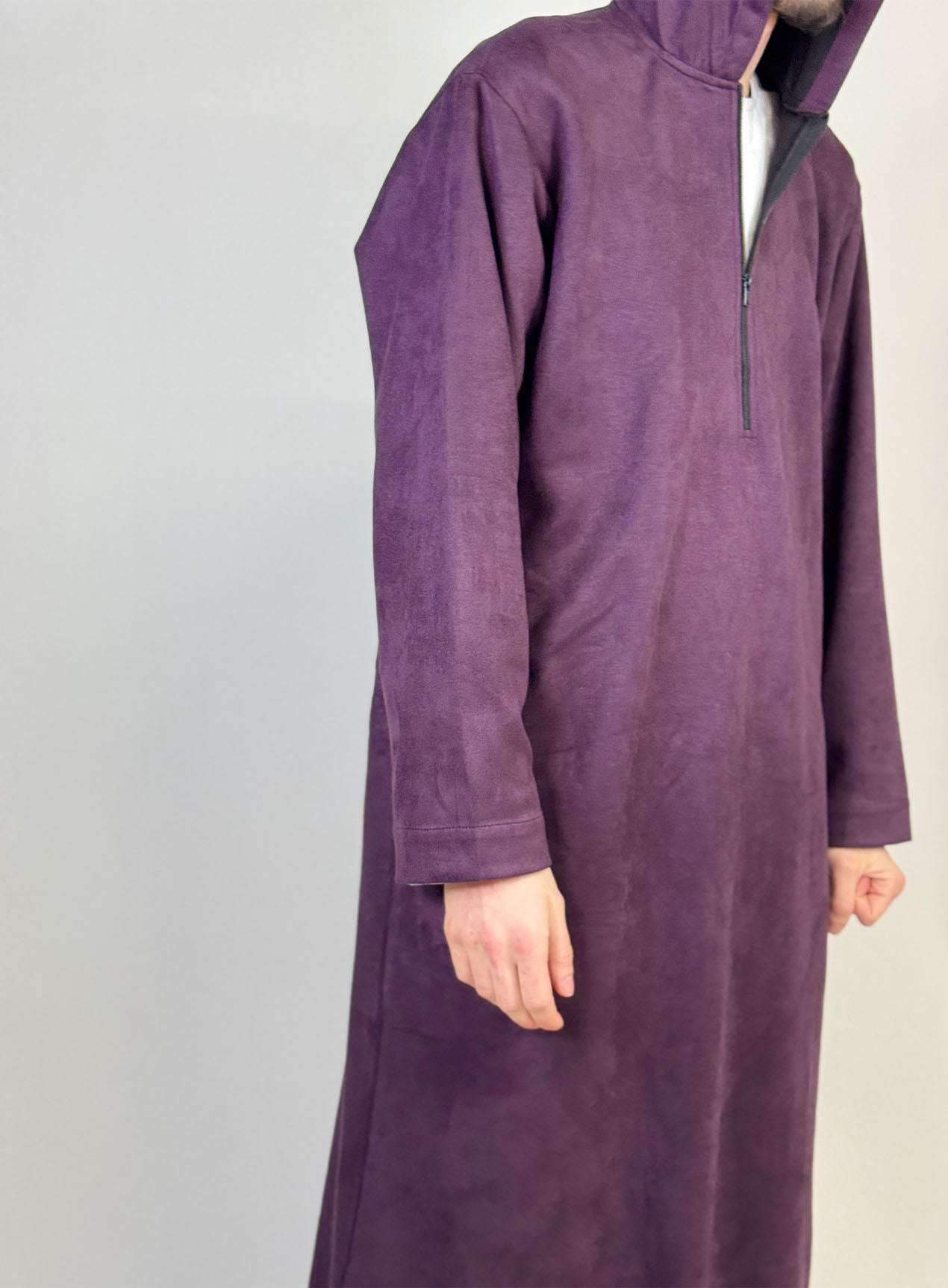 Midnight Purple Hooded Suede