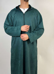 Emerald Green Hooded Suede