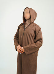 Her Brown Hooded Suede