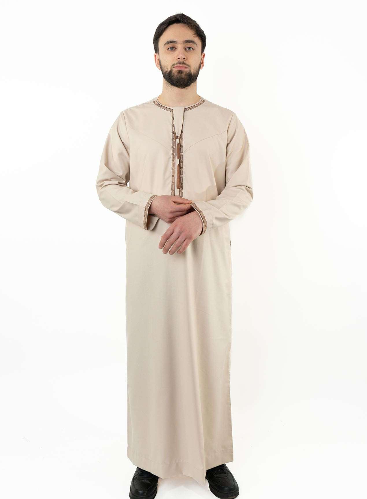 Emir Light Beige Embroidered