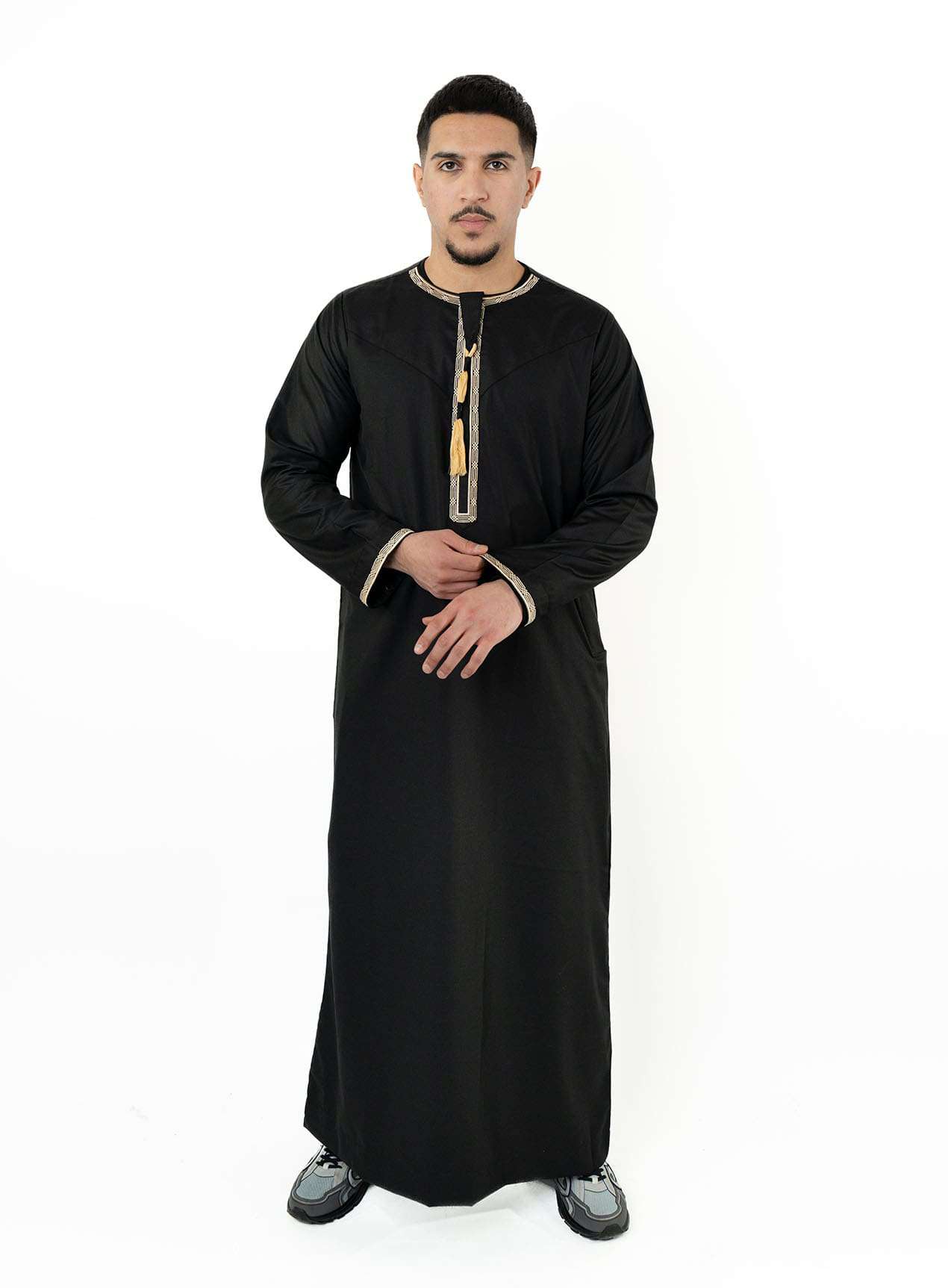 Emir Black and Gold Embroidered