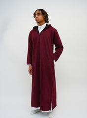Maroon Hooded Suede